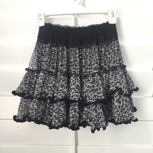 Rachel & Chloe Sparkly Leopard Print Skirt